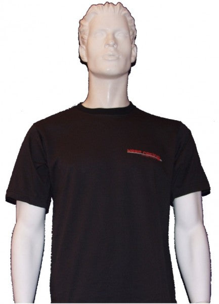"Keep Racing" T-shirt, sizes S–XL, black, 100% cotton