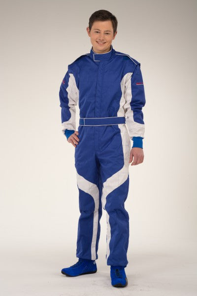 keep-racing Kartoverall, Modell Cruiser, blau/weiß, Größe 52(M)