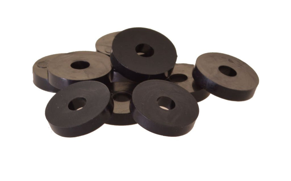 10 x Unterlegscheibe, 20 x 6 x 4mm, Nylon, schwarz