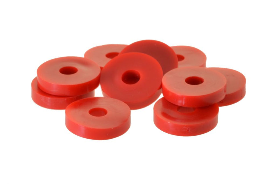 50 x Unterlegscheibe Gummi 20 x 6 x 4mm, rot