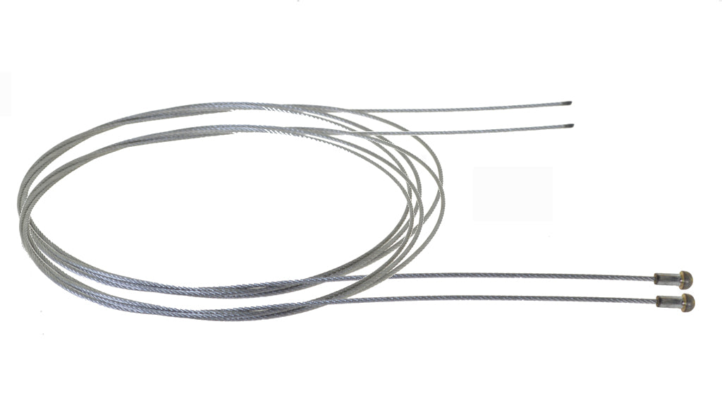 2 x Gasseil, Bremsseil, Kupplungsseil, 1,5 x 1800mm, mit Birnennippel, Schwedenseil