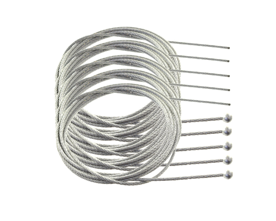 5 x Bremsseil / Kupplungsseil, Soft, 1,9 x 2000mm