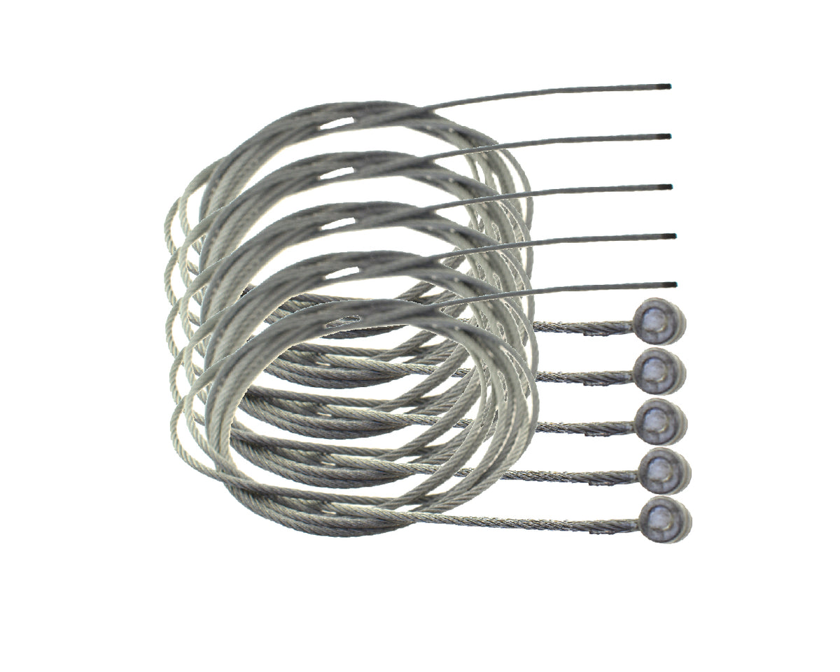 5 x Bremsseil / Kupplungsseil mit Endnippel, Rollenform