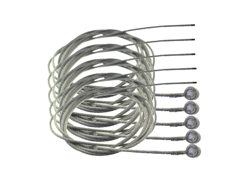 5 x Bremsseil / Kupplungsseil mit Endnippel, Rollenform