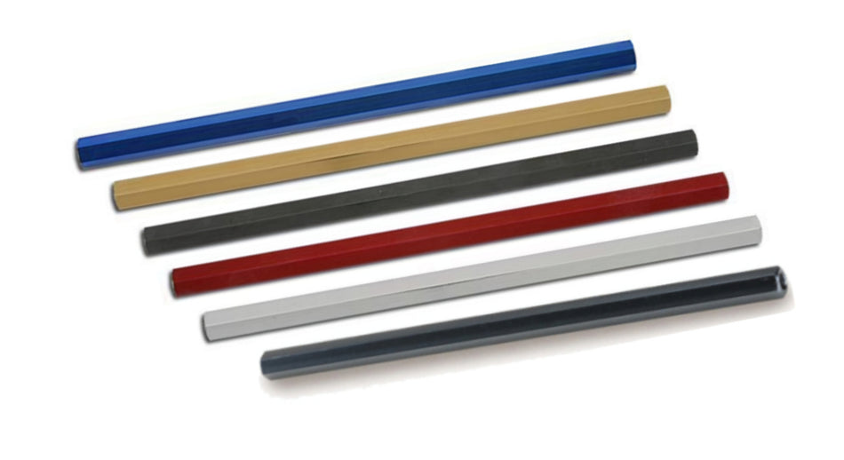 Spurstange, Aluminium, M8 x 210mm -285mm, hexagonal, farblich, eloxiert