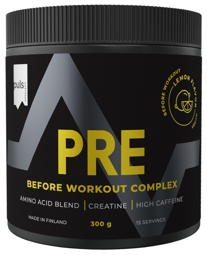 PULS Pre-Workout, Flavor: Lemon or Pineapple, 300 g
