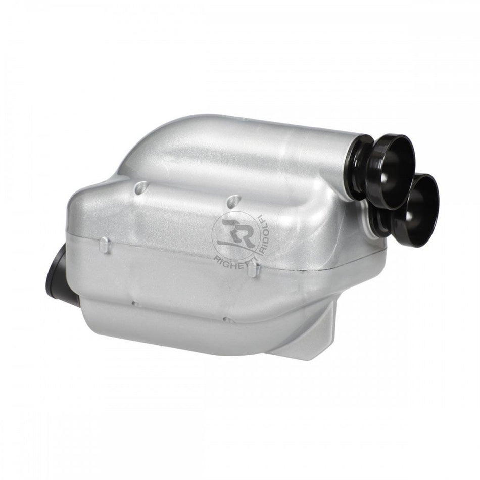 Ansauggeräuschdämpfer 23mm, silber/schwarz, Typ "NOX", homologiert