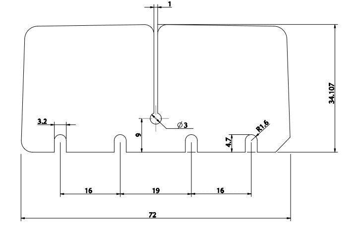 Carbon Membrane,  0,20 - 0,33mm, L = 72mm, für OK/OKJ