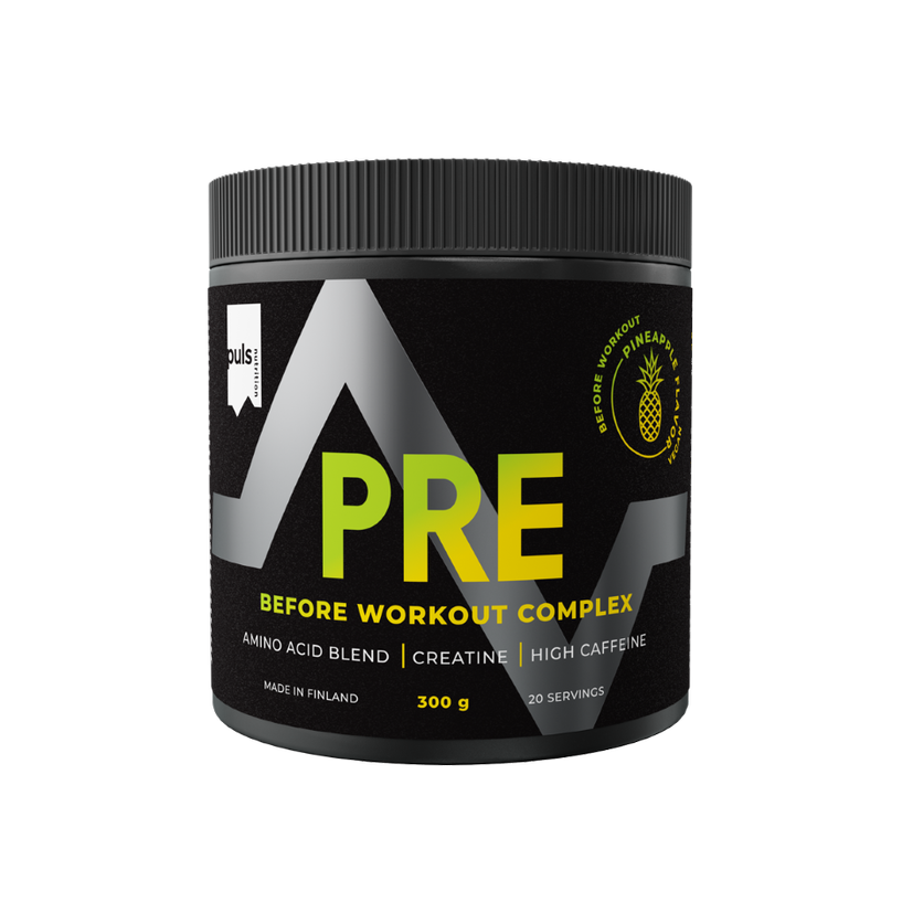 PULS Pre-Workout, Flavor: Lemon or Pineapple, 300 g