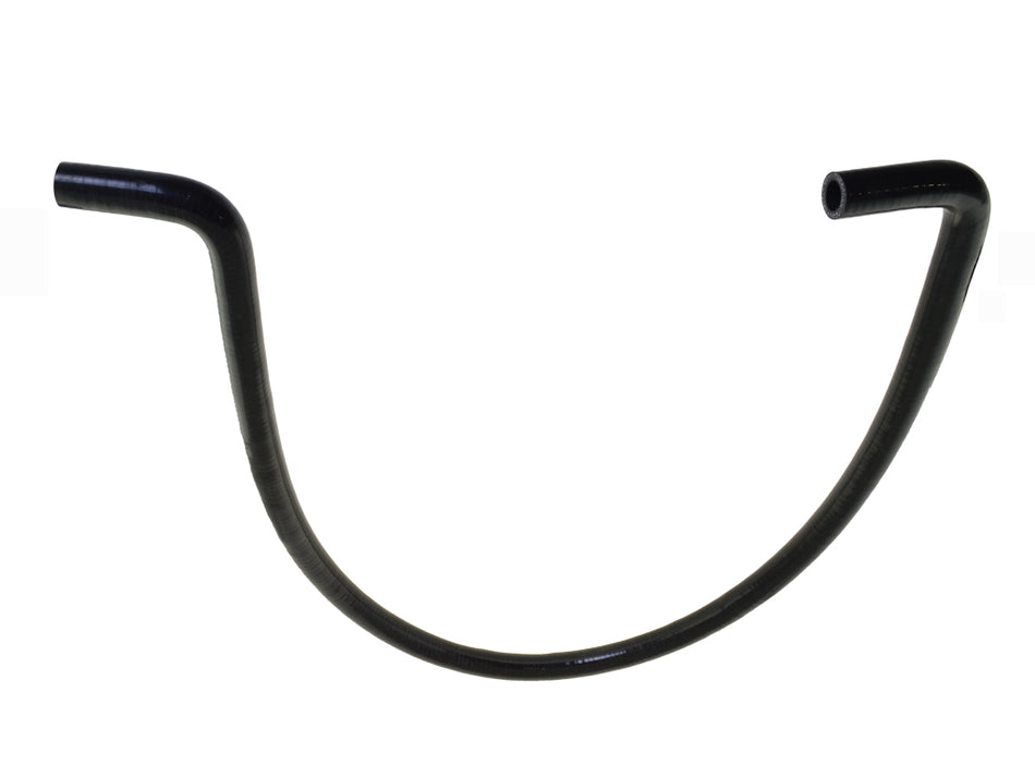 Kühlwasserschlauch Silikon/Polyester, Gewebeschlauch, schwarz, mit 2 x 90° Bögen, 1200mm lang, keep-racing®