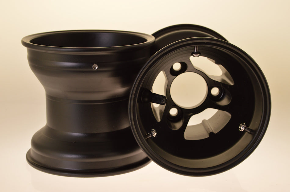 Aluminium Felgen, keep-racing®, 5 Zoll, 130mm, schwarz, Speichendesign, Satz(2 Stück)
