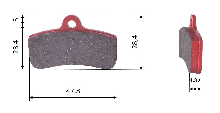 Satz Bremsbeläge (2 Stück), für PCR, vorne (540)