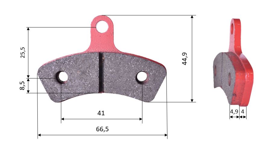Satz Bremsbeläge (2 Stück), für Swiss Hutless KZ, vorne, (558)