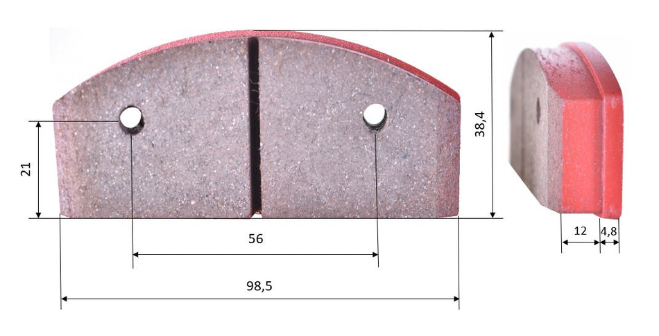 Satz Bremsbeläge (2 Stück), für Mach1 (1143), hinten