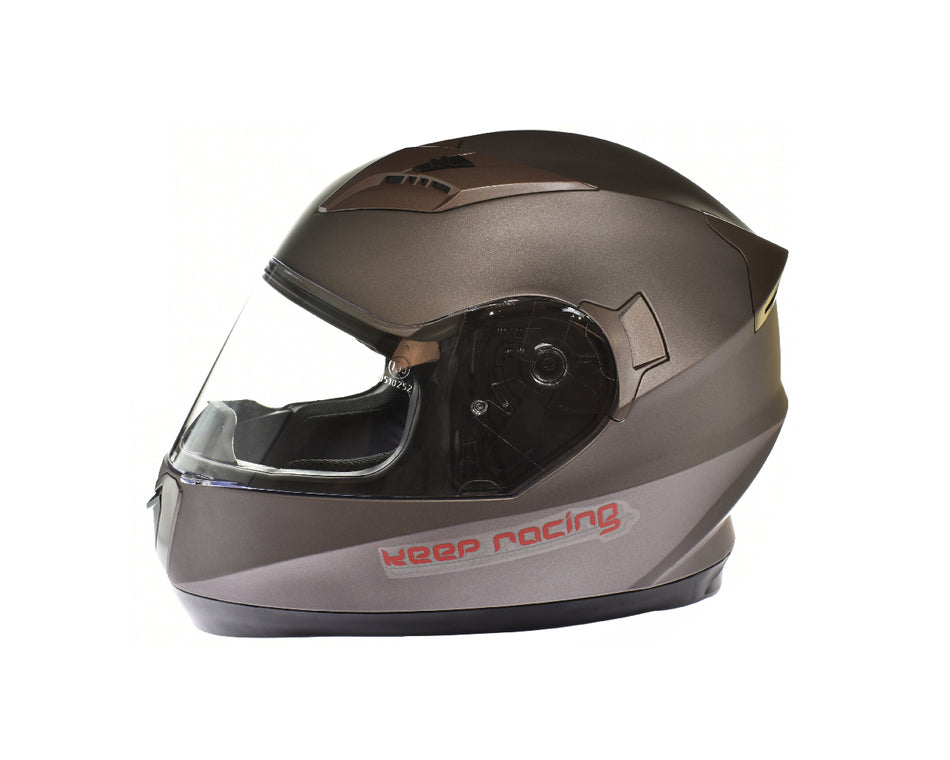 keep-racing® Motorsporthelm AIR, Größe XS - XL, silber, ECE / 22-05, DOT FMVSS 218, NBR 7471