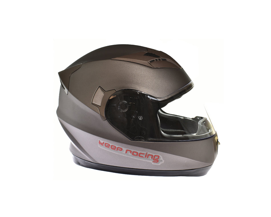 keep-racing® Motorsporthelm AIR, Größe XS - XL, silber, ECE / 22-05, DOT FMVSS 218, NBR 7471