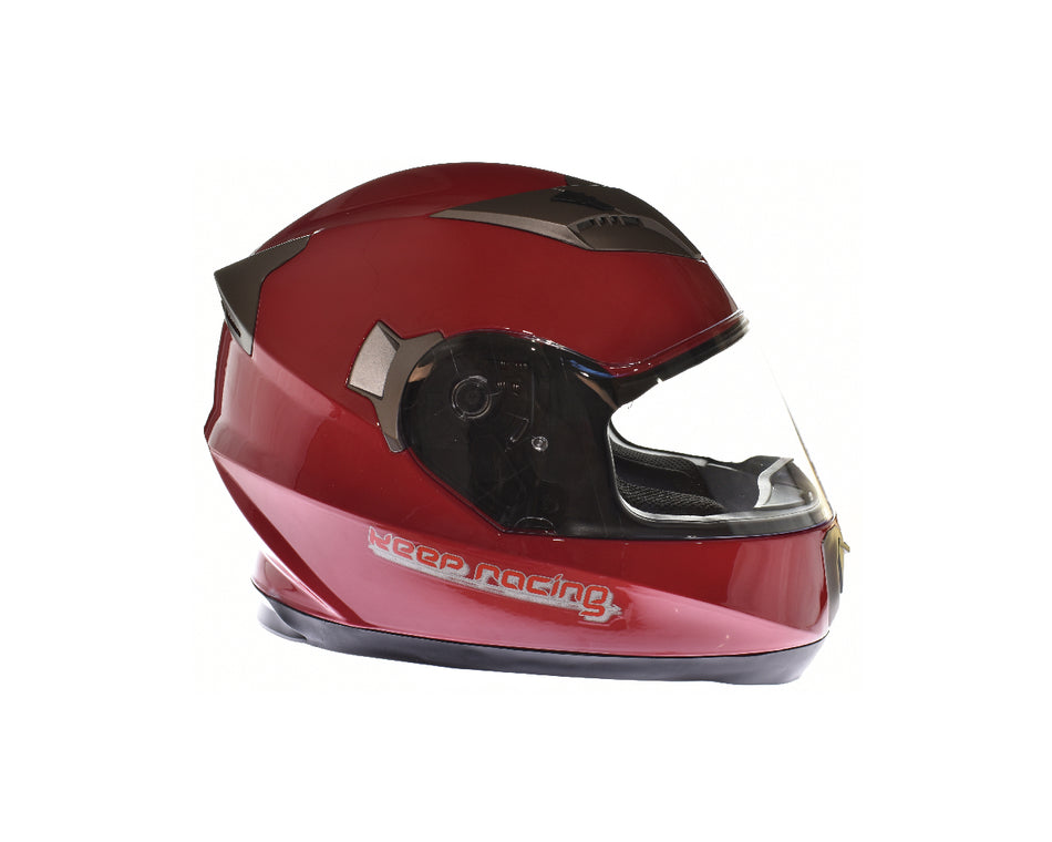keep-racing® Motorsporthelm AIR, Größe XS - XL, rot, ECE / 22-05, DOT FMVSS 218, NBR 7471