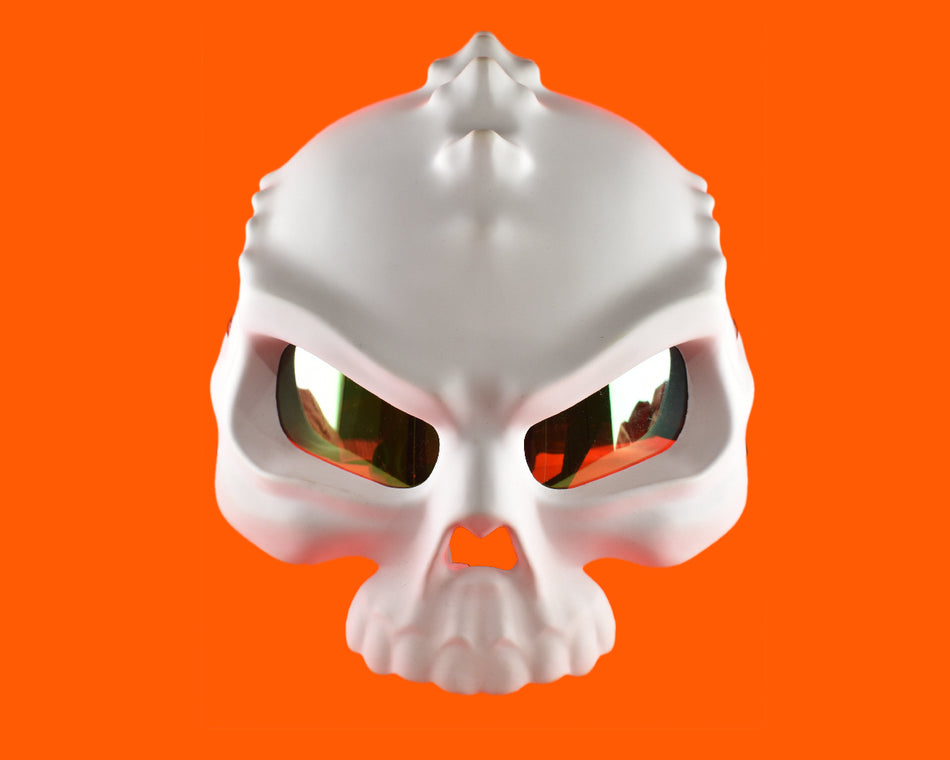 Monster Helm, Motorradhelm, Jethelm,weiß