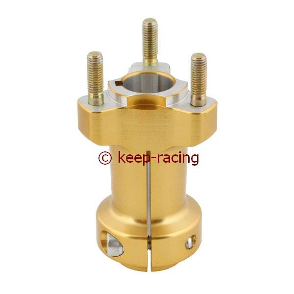 Wheel hub, aluminum, anodized, for 25mm axle, 95mm long