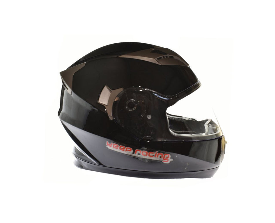keep-racing® Motorsporthelm AIR, Größe XS - XL, schwarz, ECE / 22-05, DOT FMVSS 218, NBR 7471