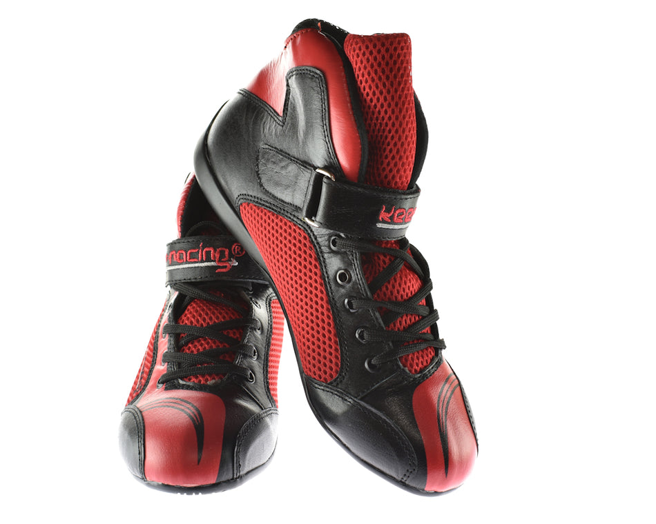 Sportschuh keep-racing®, BOOST ONE, schwarz / rot, Leder, Größe 34 - 49