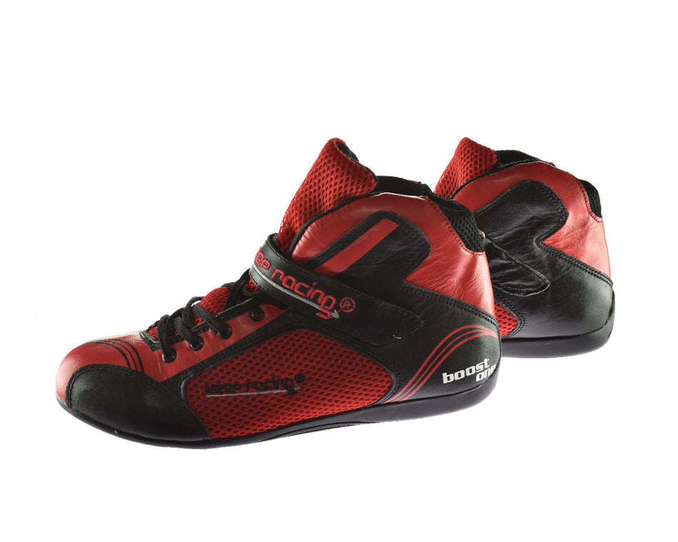Sportschuh keep-racing®, BOOST ONE, schwarz / rot, Leder, Größe 34 - 49