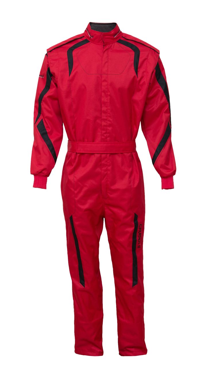 Kart- & Motorsportoverall, Modell CRUISER II, rot/schwarz, keep-racing®
