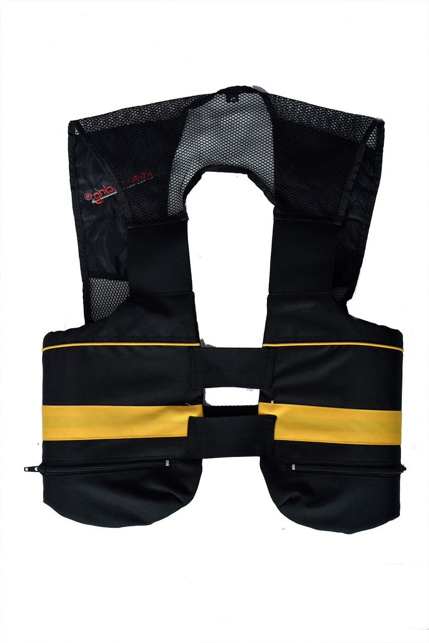 keep-racing® Rippenprotektor Absorber I, Rippenschutz, schwarz/gelb, Größe XXS - XXL