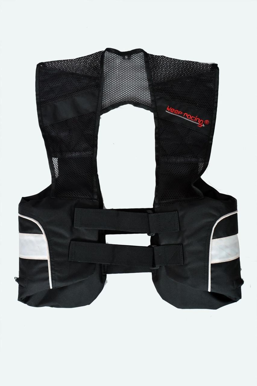 keep-racing® Rippenprotektor Absorber I, Rippenschutz, schwarz/weiß Größe XXS - XXL