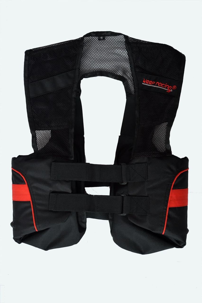 keep-racing® Rippenprotektor Absorber I, Rippenschutz, schwarz/rot Größe XXS - XXL