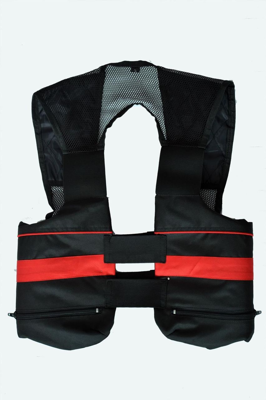 keep-racing® Rippenprotektor Absorber I, Rippenschutz, schwarz/rot Größe XXS - XXL