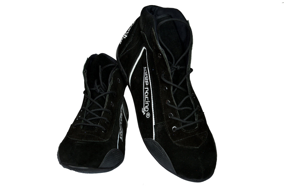 Kartschuhe keep-racing, Modell TRACK ONE, schwarz, Leder, Größe 34 - 49