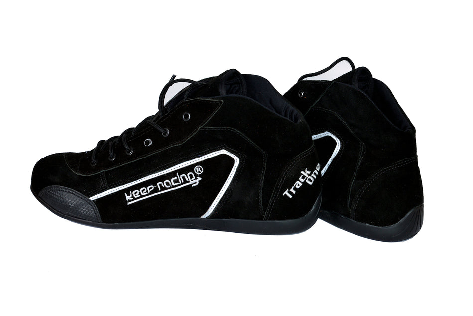 Kartschuhe keep-racing, Modell TRACK ONE, schwarz, Leder, Größe 34 - 49
