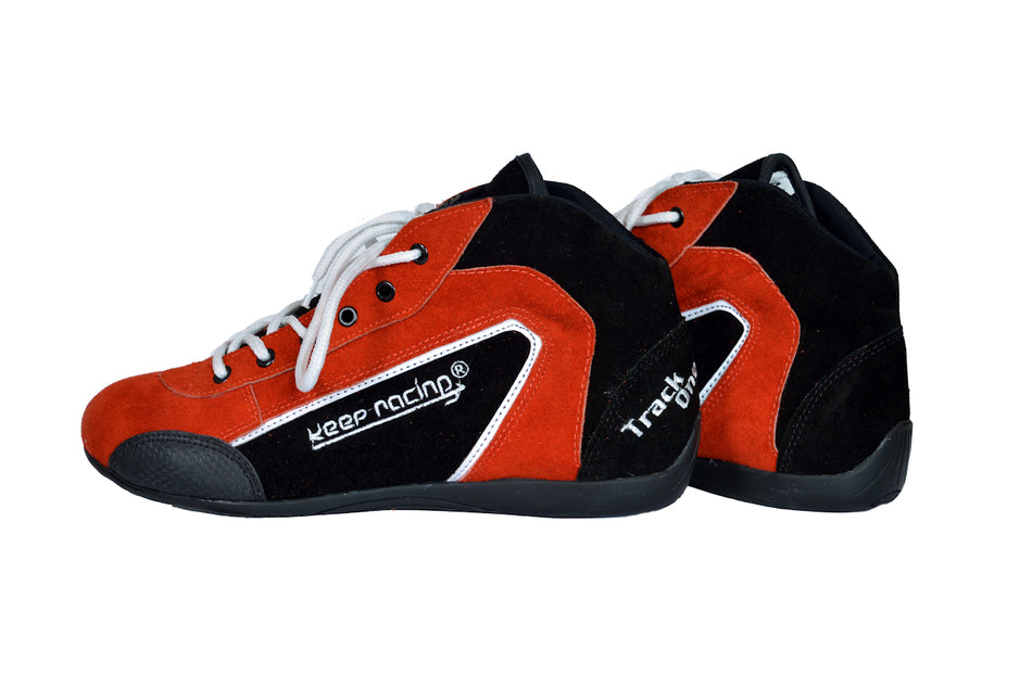 Kartschuhe keep-racing, Modell TRACK ONE, rot, Leder, Größe 34 - 49