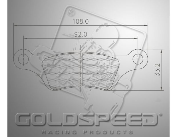 Satz Bremsbeläge (2 Stück), GOLDSPEED für RM1 KART-MAGURA ELECTRO RIMO KART  (15525-14)