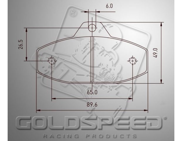 Satz Bremsbeläge (2 Stück), GOLDSPEED für SKM-EVO-2 TYPE(15491-14)