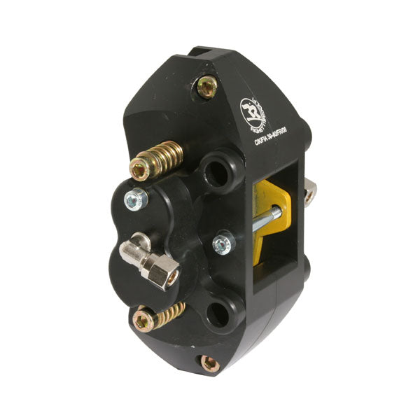 Bremssattel hinten, schwarz eloxiert, 4 Kolben, Typ Race HQ