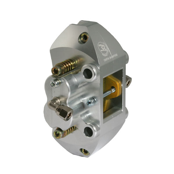 Bremssattel hinten, silber eloxiert, 4 Kolben, Typ Race HQ