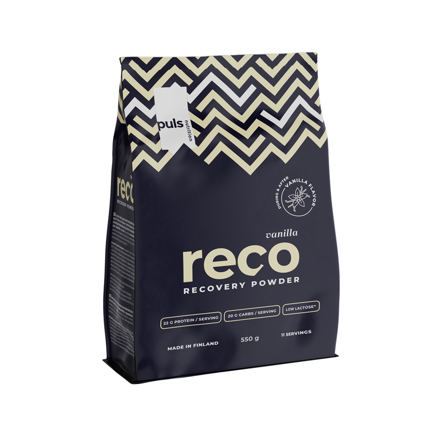 PULS Reco, Flavors: Chocolate, Vanilla, or Strawberry, 550 g/1 kg