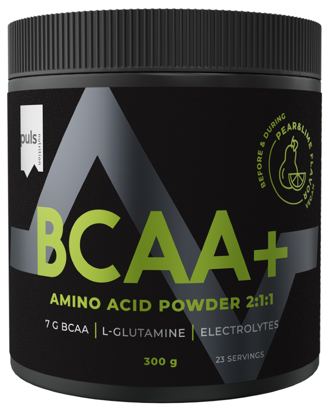 PULS BCAA+ Powder, Flavor: Pear/Lemon or Strawberry/Kiwi