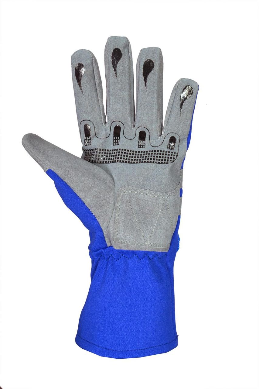 GRIP II Motorsport Handschuhe, Kart Handschuhe, keep-racing®, blau Größe 4XS - 2XL