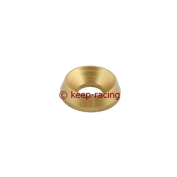 Washer for countersunk screw, 19 x 8 mm, aluminum, gold anodized