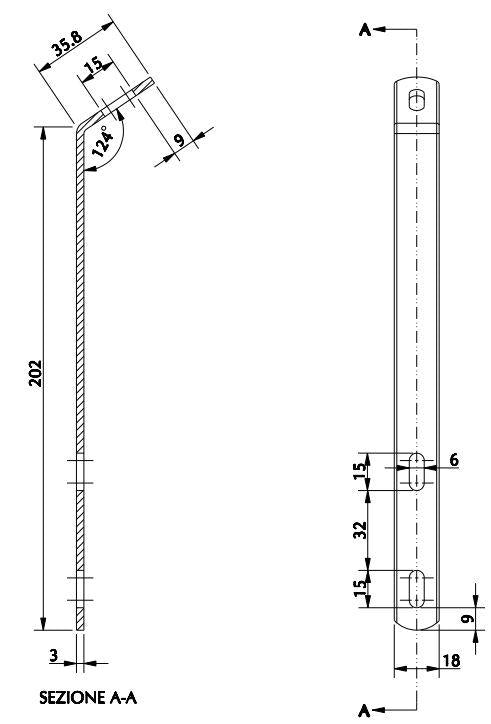 Halterung für Frontschild (z.B. XTR14/XTR20), verchromt