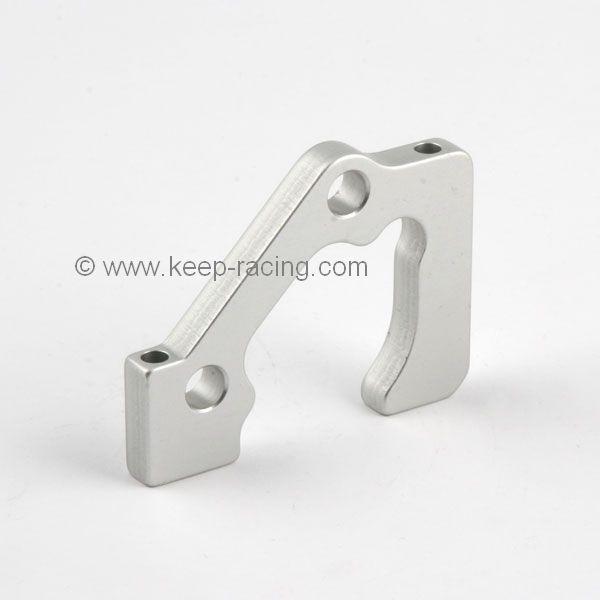 Aluminiumhalter für 2x2 Bremssattel, vorne, silber eloxiert