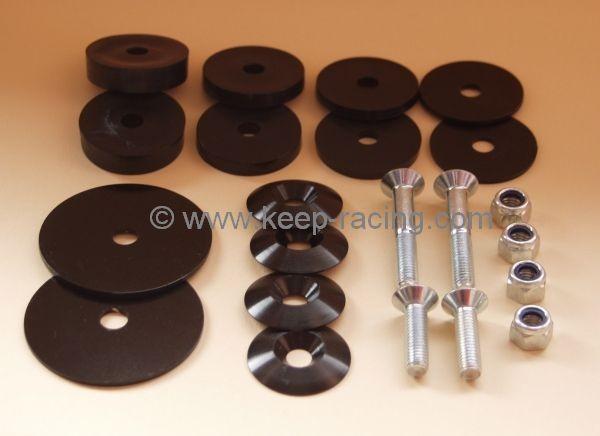Kit de montage pour siège de kart, noir, complet