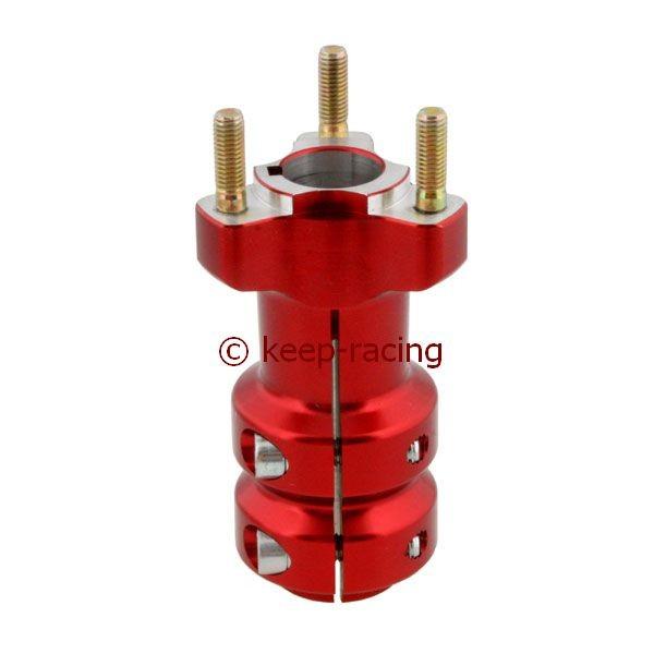 Radstern, Alu, rot eloxiert, für 25mm Achse, 115mm lang