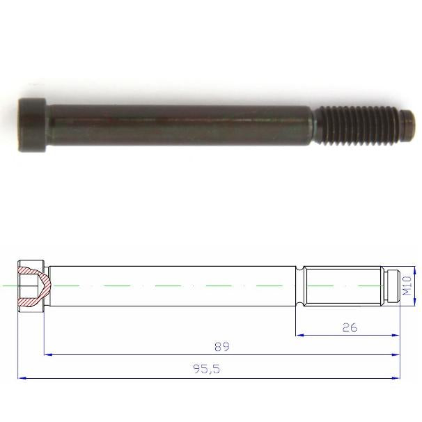 Vis de fusée TCE M10 x 95,5 mm pour fusée de 10 mm