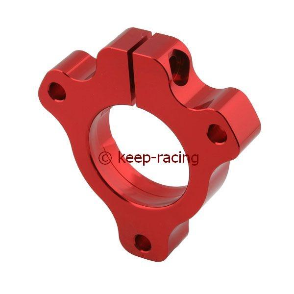 Coussinets en aluminium pour axe de 25 mm et roulement de 52 mm, anodisés rouge