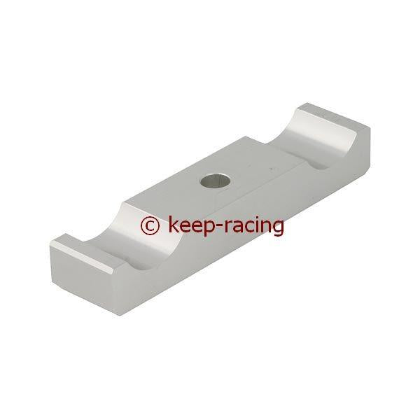 Alumuminium Klammer für Motorbock 30/92mm, silber eloxiert