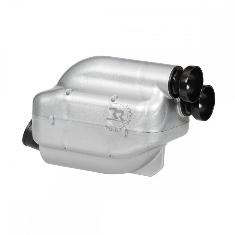Ansauggeräuschdämpfer 23mm, silber/schwarz, Typ "NOX", homologiert